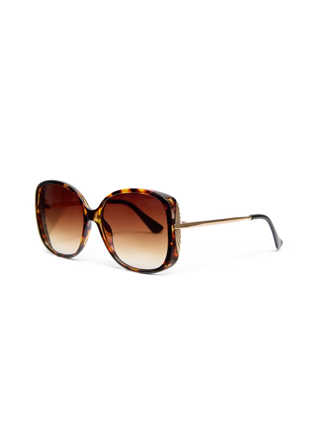 Oversized Tortoise Shell Frame Sunglasses