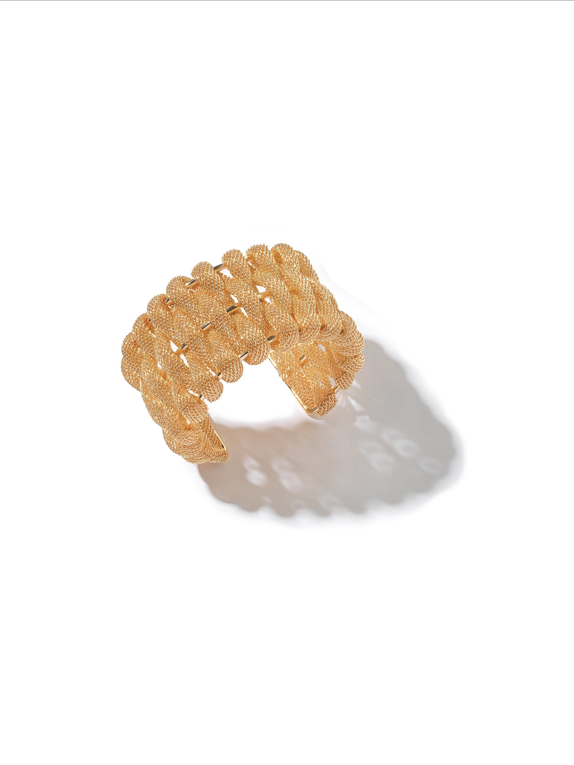 Braided Mesh Cuff Bracelet