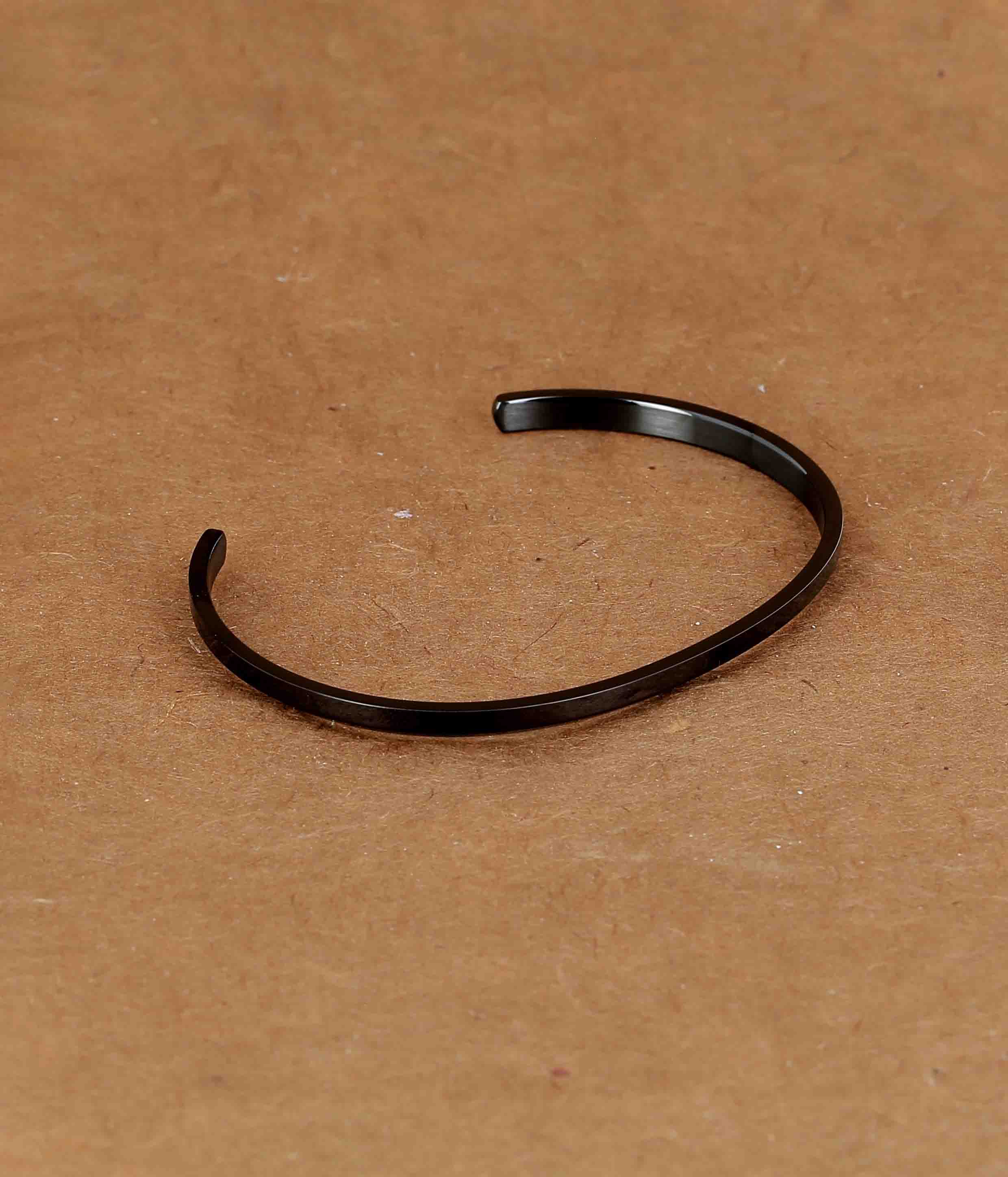 Bracelet Jonc Arthur (Acier noir)